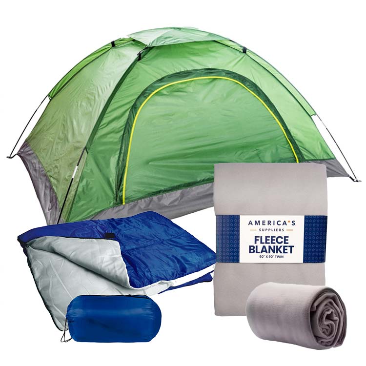 wholesale tents, sleeping bags, and blankets in bulk